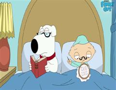 brian & stewie in bed
